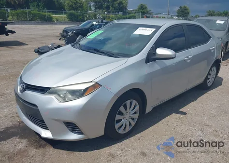 2015 Toyota Corolla Le из США, поврежденный, VIN 5YFBURHE4FP265293